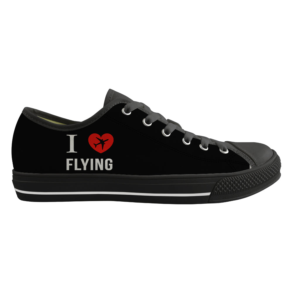 I Love Flying Designed Canvas Shoes (Men)