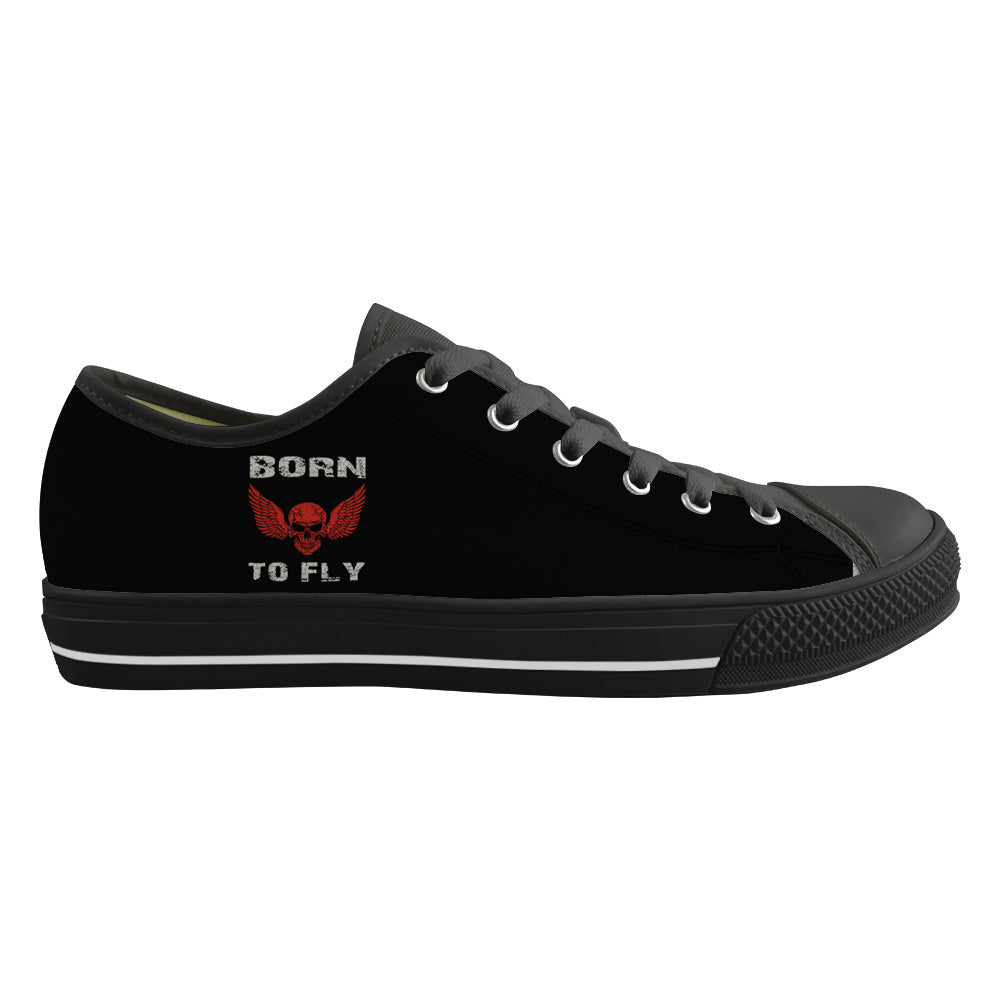 Born To Fly SKELETON Designed Canvas Shoes (Men)