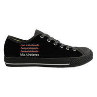 Thumbnail for I Fix Airplanes Designed Canvas Shoes (Men)