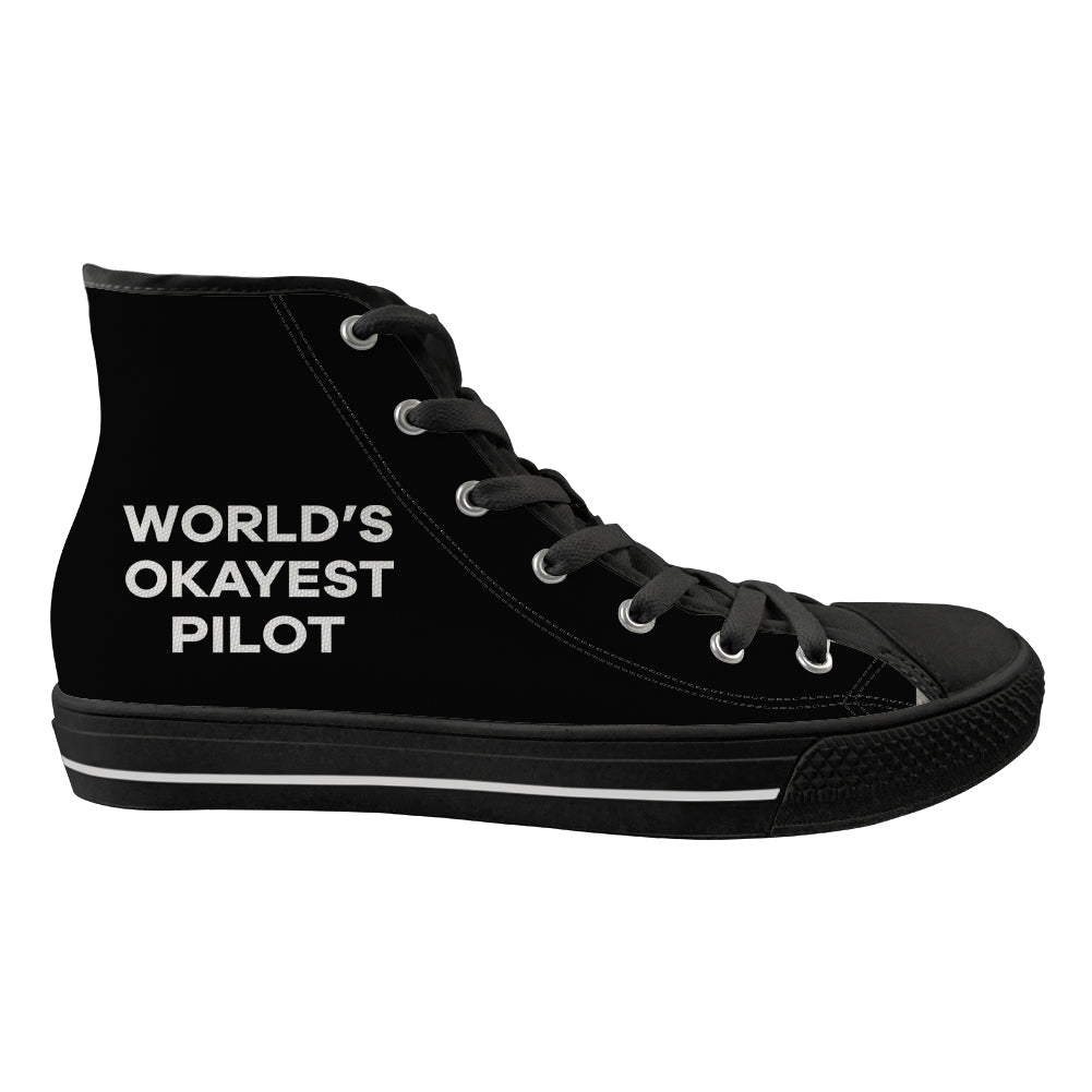 World's Okayest Pilot Designed Long Canvas Shoes (Women)