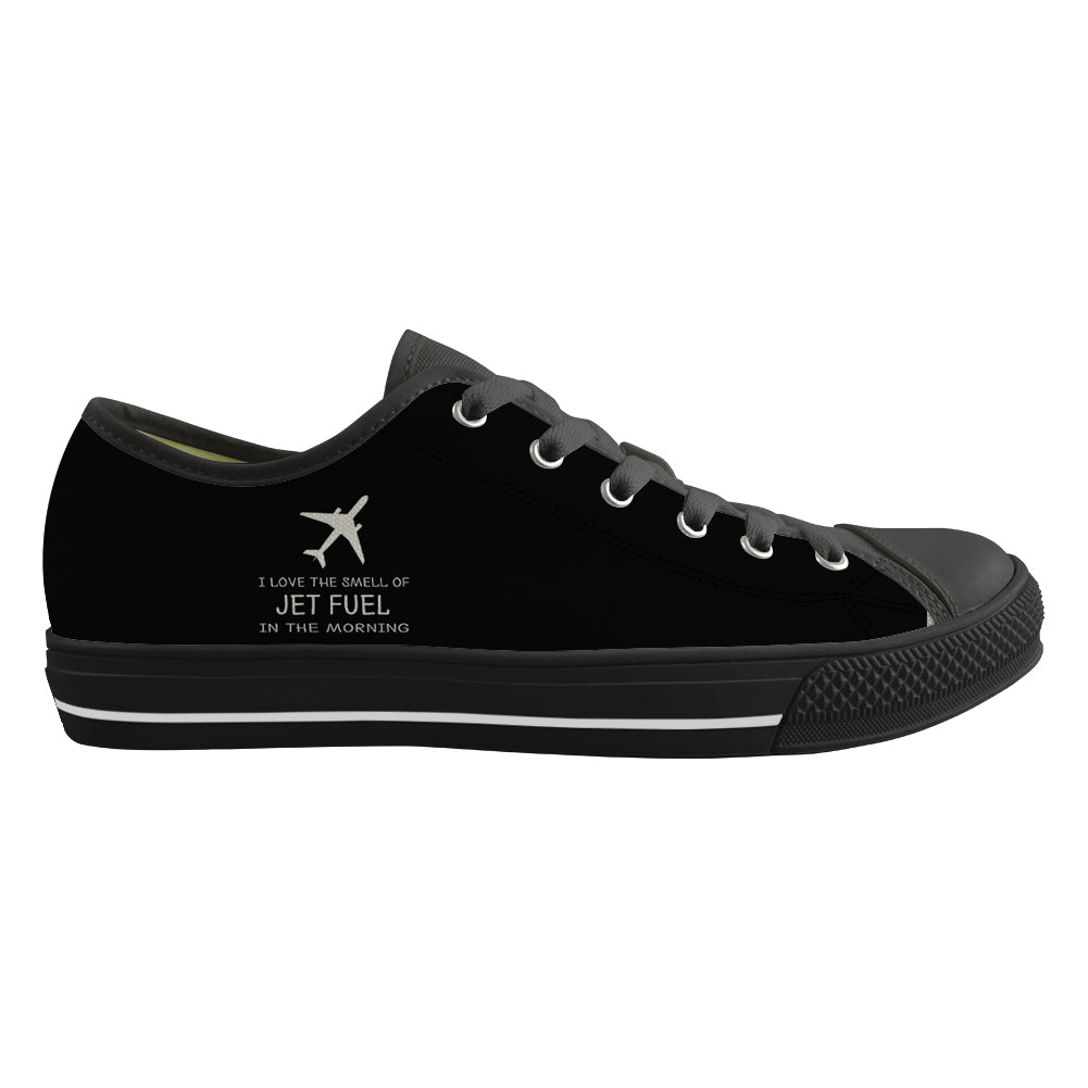 I Love The Smell Of Jet Fuel In The Morning Designed Canvas Shoes (Men)