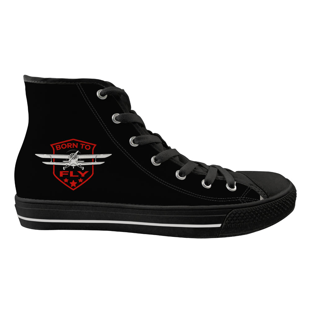 Born To Fly Designed Designed Long Canvas Shoes (Men)
