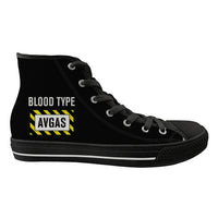 Thumbnail for Blood Type AVGAS Designed Long Canvas Shoes (Women)