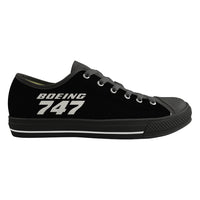 Thumbnail for Boeing 747 & Text Designed Canvas Shoes (Women)