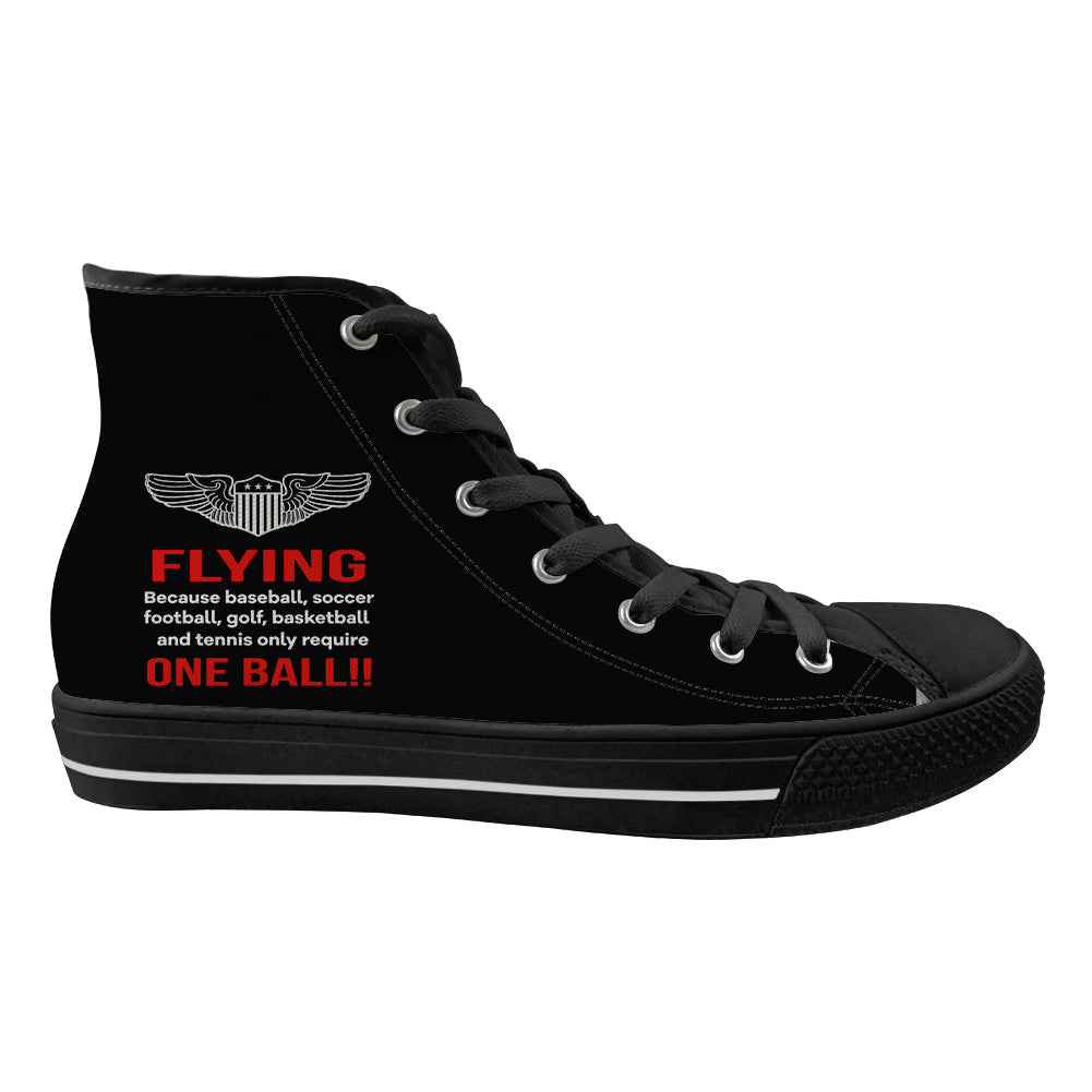 Flying One Ball Designed Long Canvas Shoes (Men)