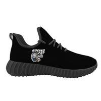 Thumbnail for Boeing 737+Text & CFM LEAP-1 Engine Sport Sneakers & Shoes (MEN) aviation design on breathable mesh with cushioned sole men's.