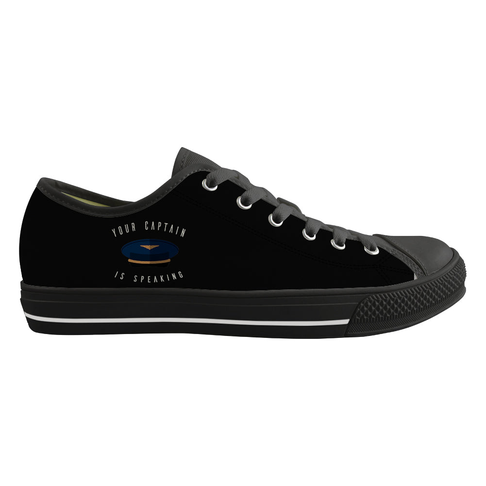 Your Captain Is Speaking Designed Canvas Shoes (Men)