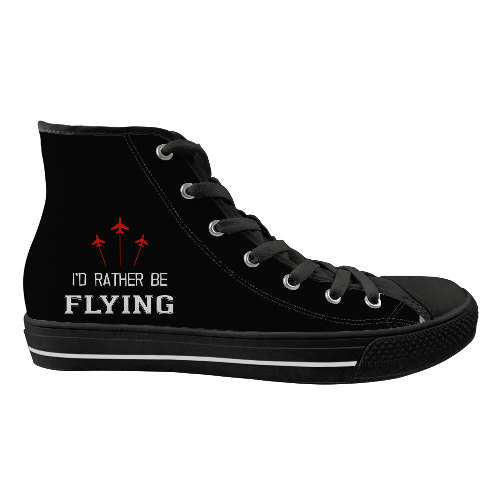 I'D Rather Be Flying Designed Long Canvas Shoes (Women)