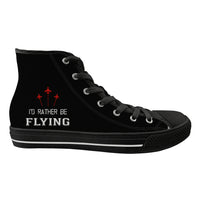 Thumbnail for I'D Rather Be Flying Designed Long Canvas Shoes (Women)