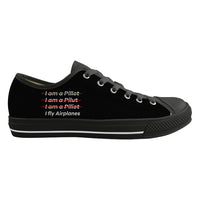 Thumbnail for I Fly Airplanes Designed Canvas Shoes (Men)