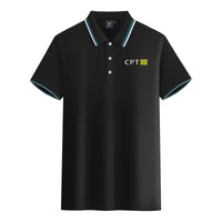 Thumbnail for CPT & 4 Lines Designed Stylish Polo T-Shirts