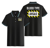 Thumbnail for Blood Type AVGAS Designed Stylish Polo T-Shirts (Double-Side)