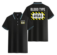 Thumbnail for Blood Type AVGAS Designed Stylish Polo T-Shirts (Double-Side)