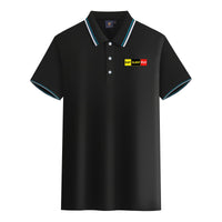 Thumbnail for Eat Sleep Fly (Colourful) Designed Stylish Polo T-Shirts