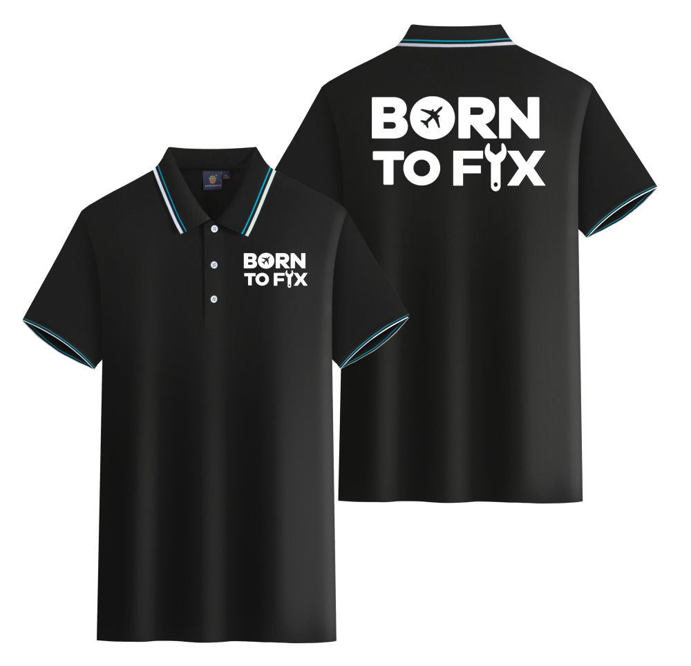 Born To Fix Airplanes Designed Stylish Polo T-Shirts (Double-Side)