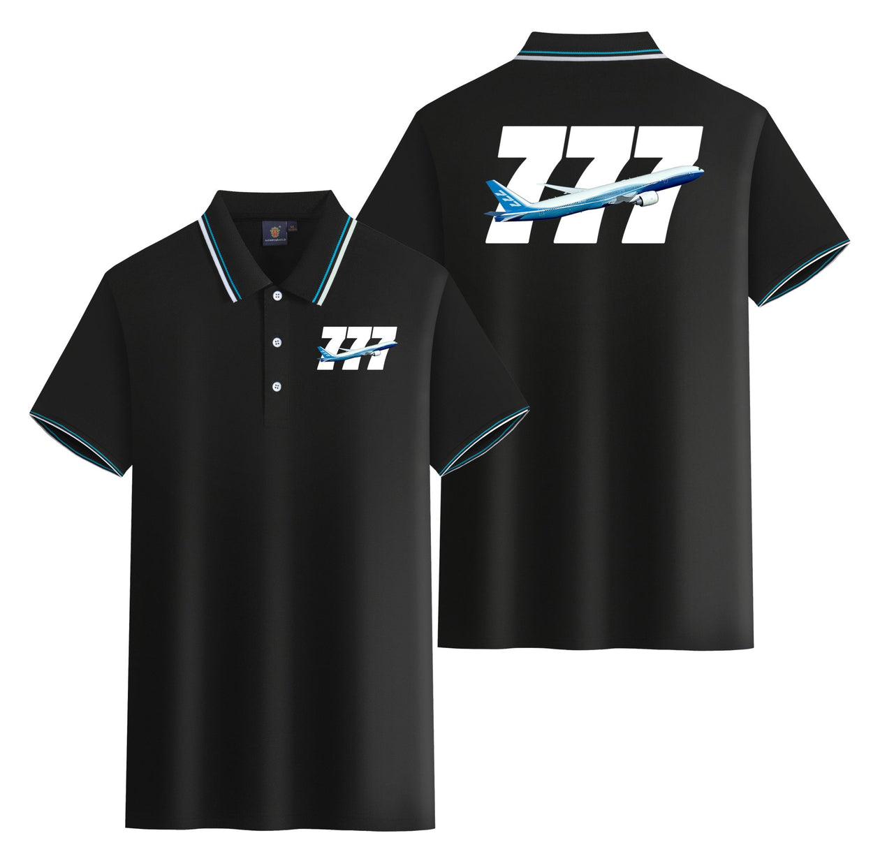 Super Boeing 777 Designed Stylish Polo T-Shirts (Double-Side)