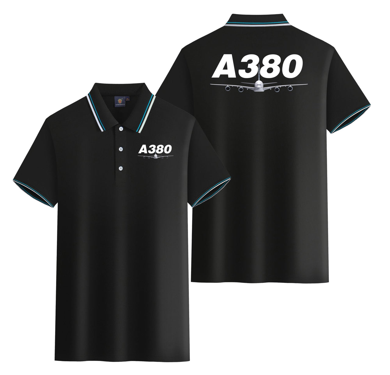 Super Airbus A380 Designed Stylish Polo T-Shirts (Double-Side)