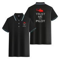 Thumbnail for Trust Me I'm a Pilot (Helicopter) Designed Stylish Polo T-Shirts (Double-Side)