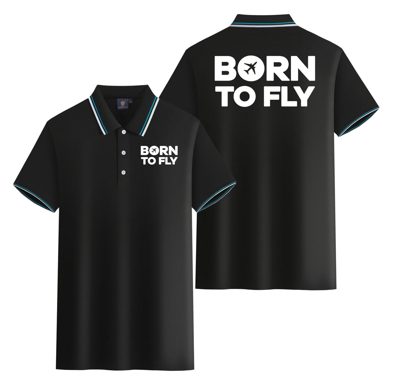Born To Fly Special Designed Stylish Polo T-Shirts (Double-Side)