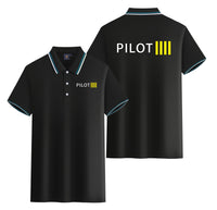 Thumbnail for Pilot & Stripes (4 Lines) Designed Stylish Polo T-Shirts (Double-Side)