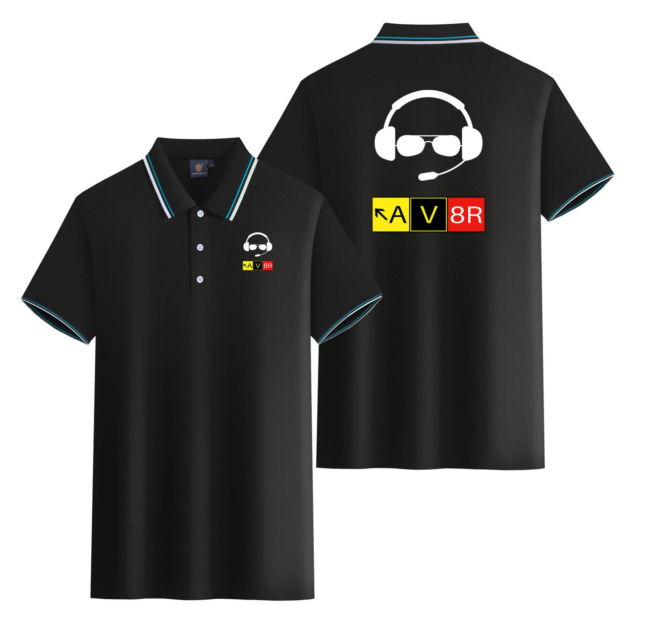 AV8R 2 Designed Stylish Polo T-Shirts (Double-Side)