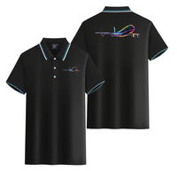 Thumbnail for Multicolor Airplane Designed Stylish Polo T-Shirts (Double-Side)