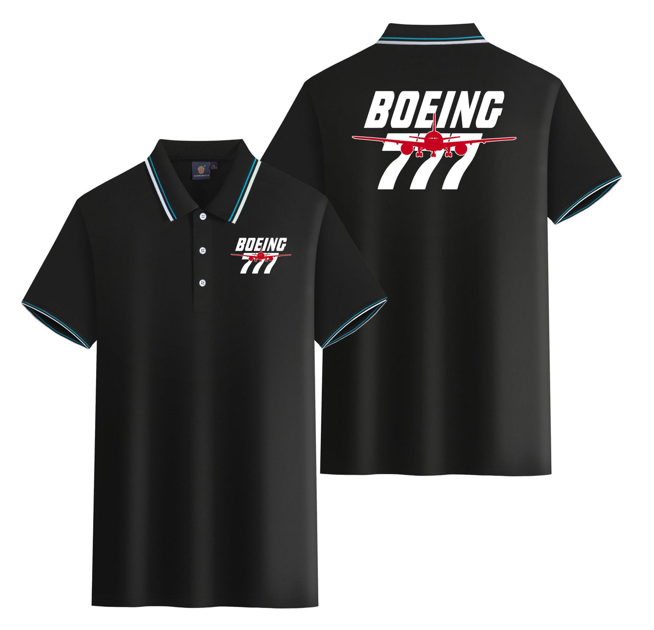 Amazing Boeing 777 Designed Stylish Polo T-Shirts (Double-Side)