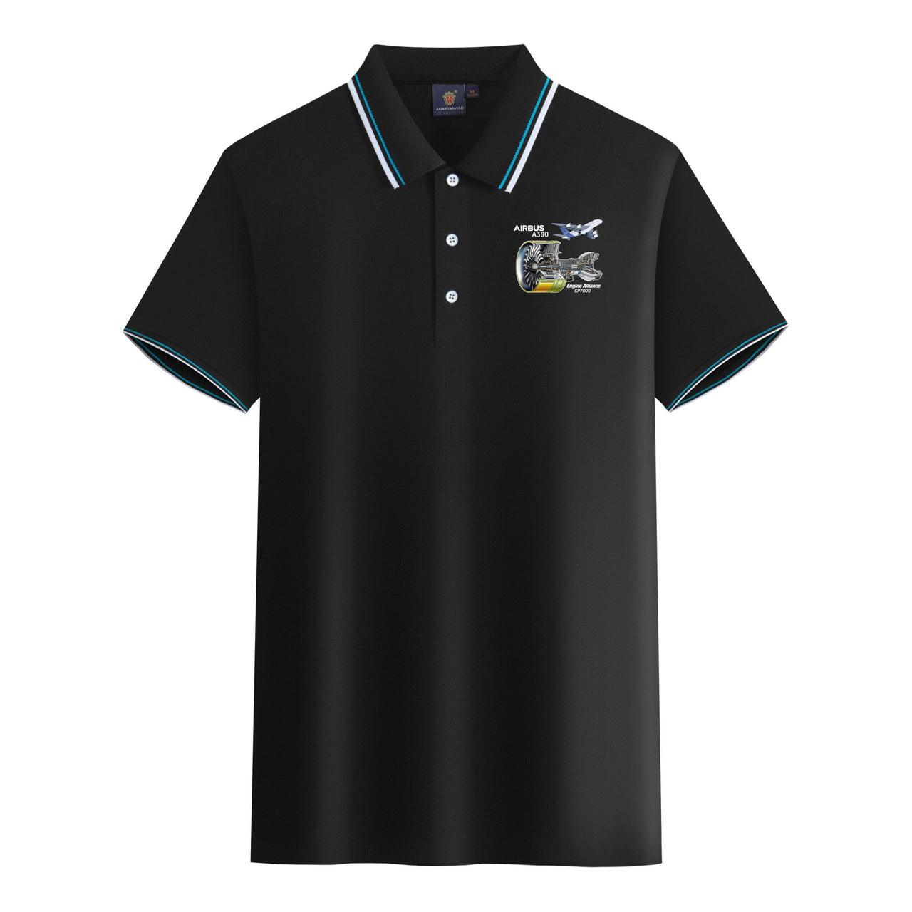Airbus A380 & GP7000 Engine Designed Stylish Polo T-Shirts
