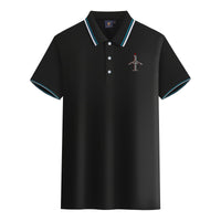 Thumbnail for Airplane Shape Aviation Alphabet Designed Stylish Polo T-Shirts