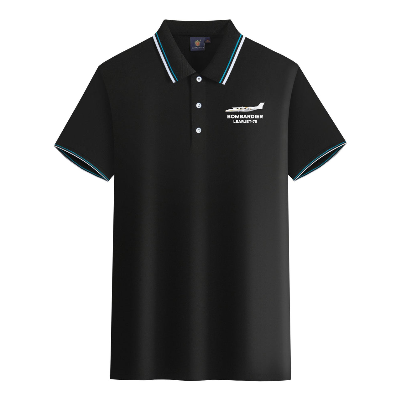 The Bombardier Learjet 75 Designed Stylish Polo T-Shirts