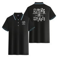 Thumbnail for Still Playing With Airplanes Designed Stylish Polo T-Shirts (Double-Side)
