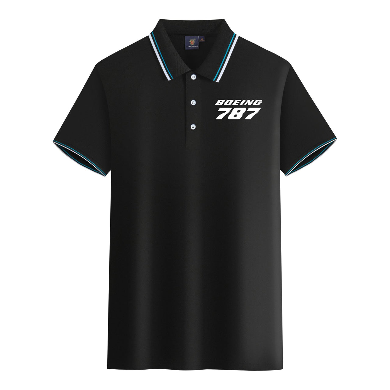 Boeing 787 & Text Designed Stylish Polo T-Shirts