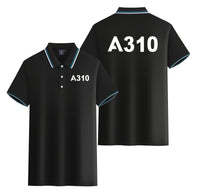 Thumbnail for A310 Flat Text Designed Stylish Polo T-Shirts (Double-Side)
