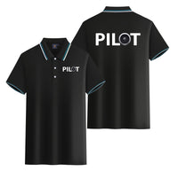 Thumbnail for Pilot & Jet Engine Designed Stylish Polo T-Shirts (Double-Side)