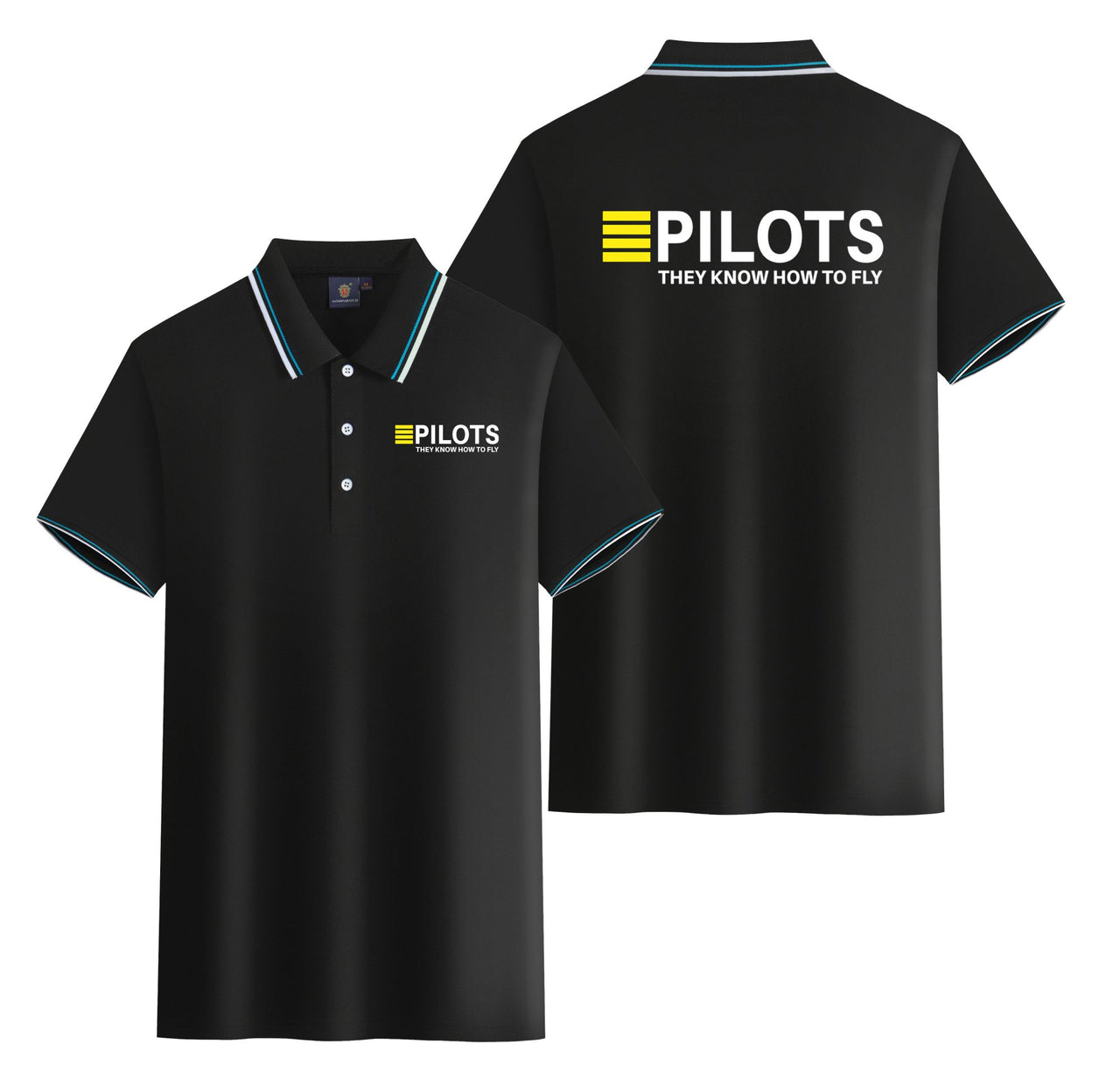 Pilots They Know How To Fly Designed Stylish Polo T-Shirts (Double-Side)