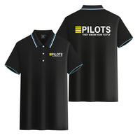 Thumbnail for Pilots They Know How To Fly Designed Stylish Polo T-Shirts (Double-Side)