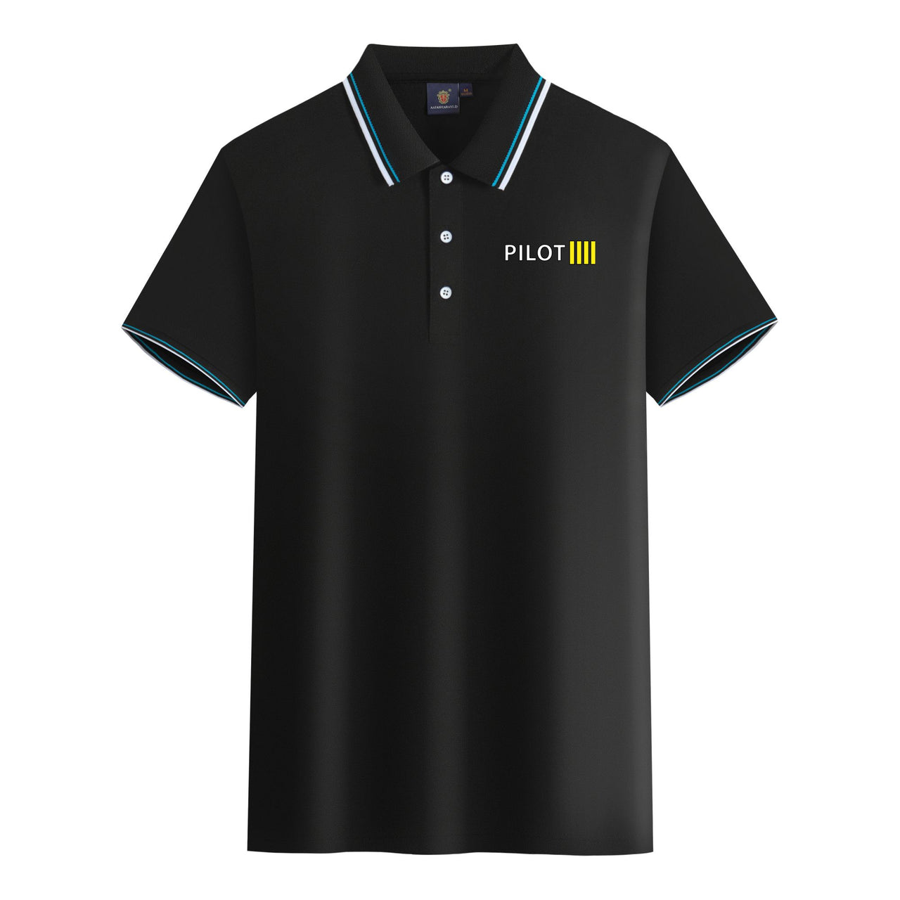 Pilot & Stripes (4 Lines) Designed Stylish Polo T-Shirts