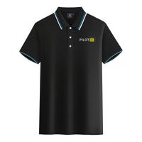 Thumbnail for Pilot & Stripes (4 Lines) Designed Stylish Polo T-Shirts