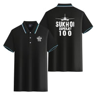 Thumbnail for Sukhoi Superjet 100 & Plane Designed Stylish Polo T-Shirts (Double-Side)