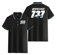 Thumbnail for Super Boeing 737+Text Designed Stylish Polo T-Shirts (Double-Side)