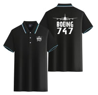Thumbnail for Boeing 747 & Plane Designed Stylish Polo T-Shirts (Double-Side)