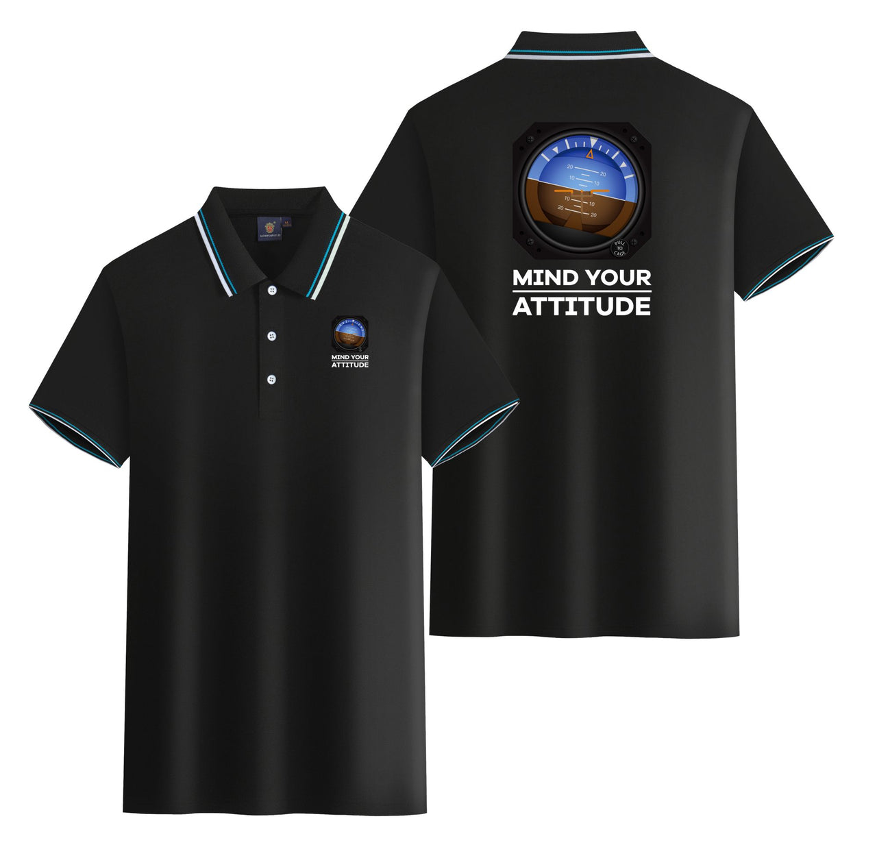 Mind Your Attitude Designed Stylish Polo T-Shirts (Double-Side)