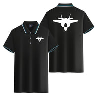 Thumbnail for Fighter Jet 35 Silhouette Designed Stylish Polo T-Shirts (Double-Side)
