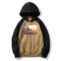 Thumbnail for Super Cruising Airbus A380 over Clouds Designed Colourful Hoodies