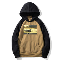 Thumbnail for Departing Jet Aircraft Designed Colourful Hoodies