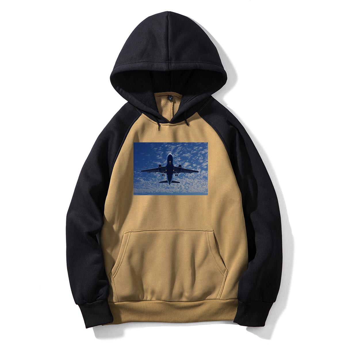 Airplane From Below Designed Colourful Hoodies