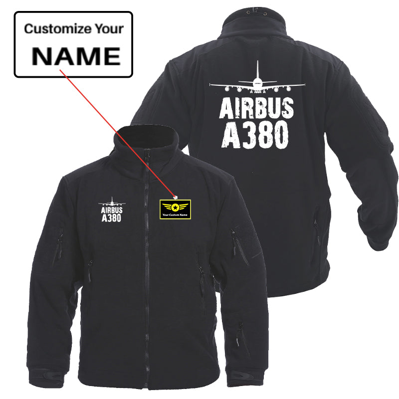 Airbus A380 & Plane Designed Fleece Military Jackets (Customizable)