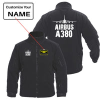 Thumbnail for Airbus A380 & Plane Designed Fleece Military Jackets (Customizable)