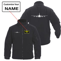Thumbnail for Boeing 747 Silhouette Designed Fleece Military Jackets (Customizable)
