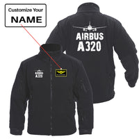 Thumbnail for Airbus A320 & Plane Designed Fleece Military Jackets (Customizable)
